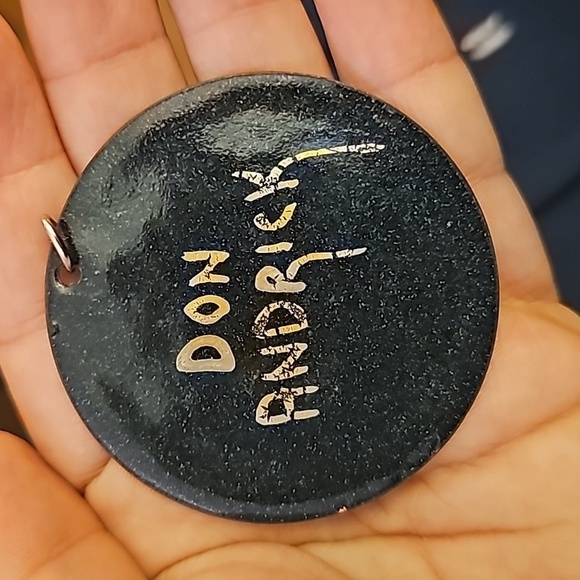 Vintage Mid Century Modern Signed DON ANDRICK Enamel on Copper Pendant - Picture 2 of 2